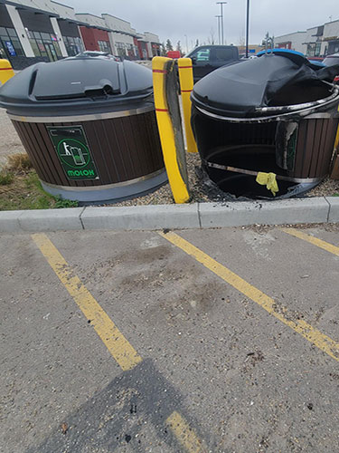  Image 4 - Molok Bin Installation Fire Damage installed by 2 Sons Excavating Calgary.